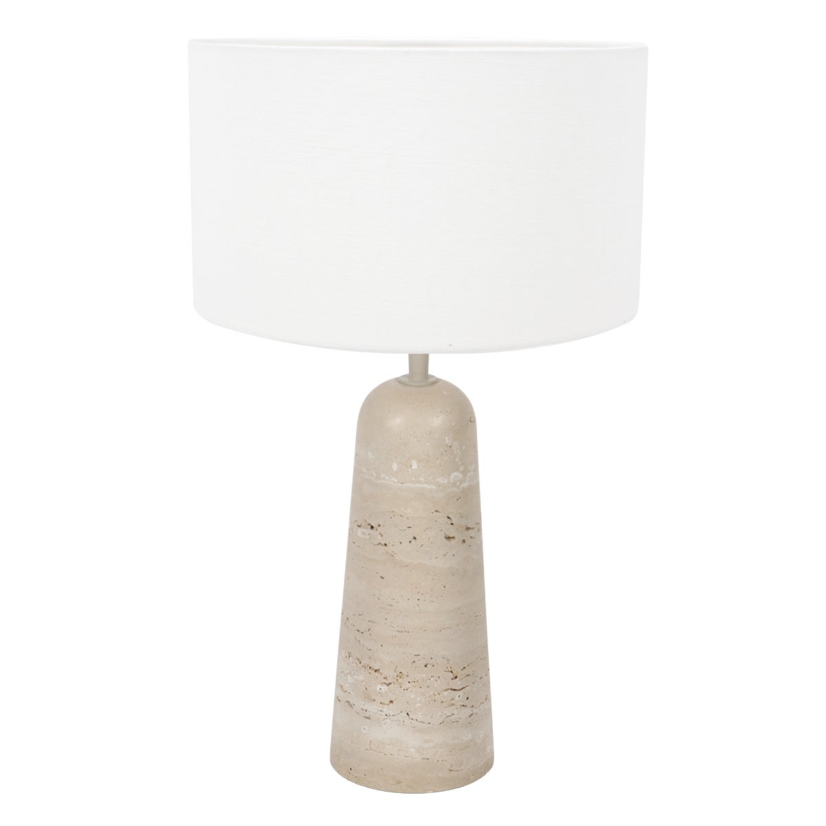 Anne Lighting - lampada da tavolo - Travino - crema bianco - pietra tessile - Ø 30cm - E27 - 4553CR - 2