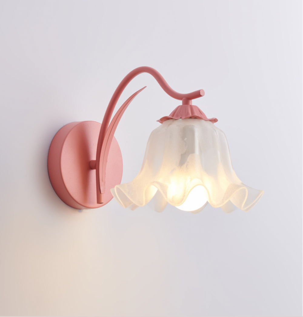 Aplique de pared dormitorio LED, lámpara vintage francesa, cristal, 220V, CRI≥95, 3 colores, 35x18cm, luz regulable antideslumbrante - 5