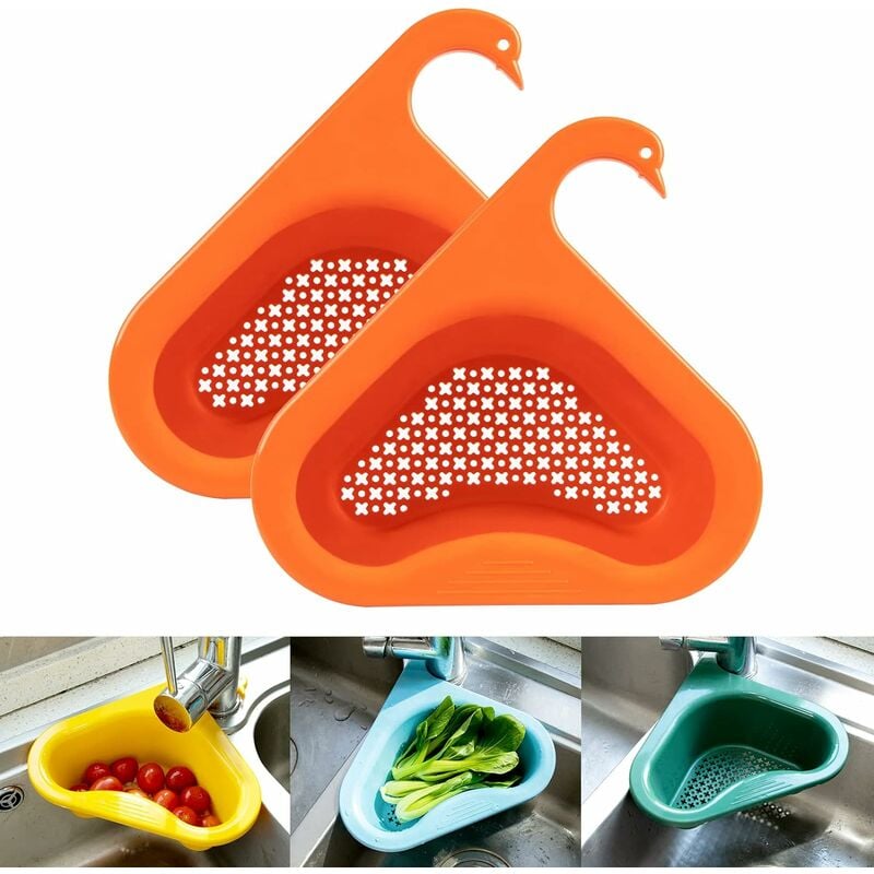 Filtro Scolapasta Triangolare Per Lavello Da Cucina - A Forma Di Gatto, Macaron - In PP Per Alimenti - 4