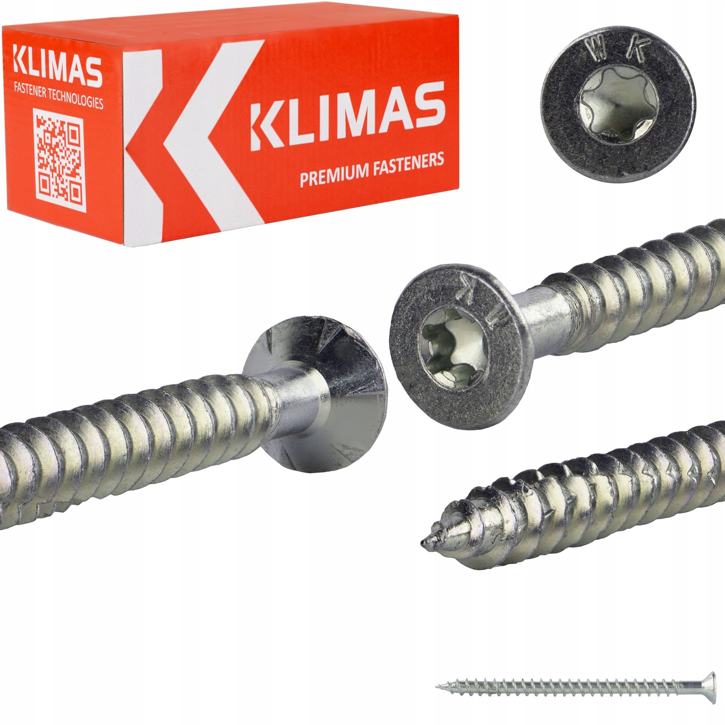 Wkręty do drewna konstrukcyjne Klimas WKFS 8x120 mm z pełnym gwintem 50szt