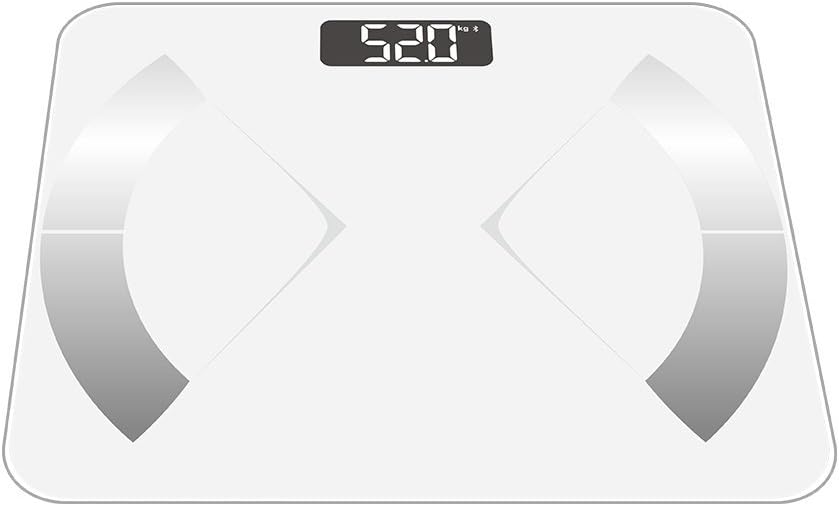 Báscula digital de baño para peso, grasa corporal, agua, masa muscular, metabolismo basal, masa ósea y grasa visceral, 181 kg, color blanco - 3