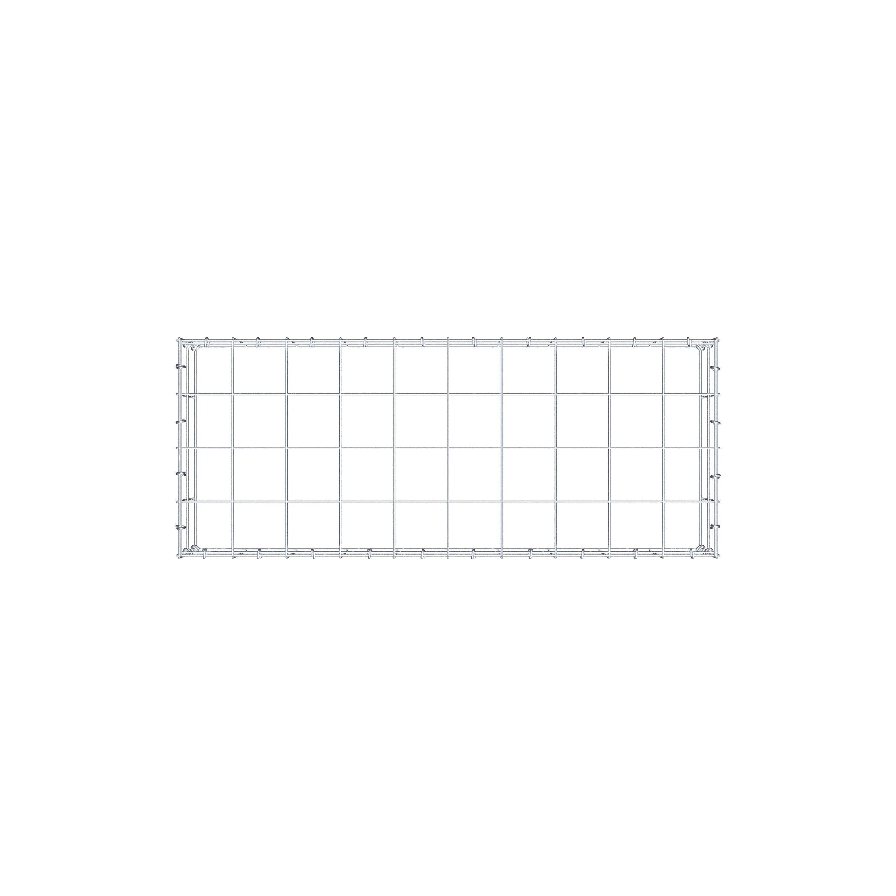 Gavión para apilar en acero galvanizado 100x20x40cm (LxAxP), malla 10 x 10cm, Anillo en C, sin rejilla inferior - 9