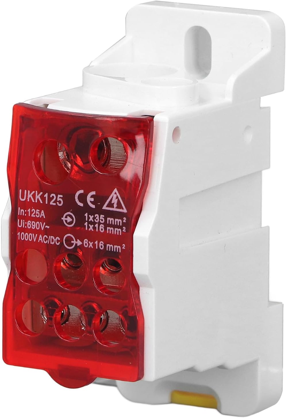Blok zacisków (czerwony), skrzynka rozdzielcza UKK-125A 690 V, skrzynka przyłączeniowa zasilania, urządzenie zabezpieczające