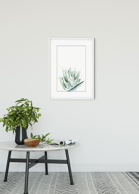 Cartel artístico de komar - aloe watercolor - talla: 50 x 70 cm