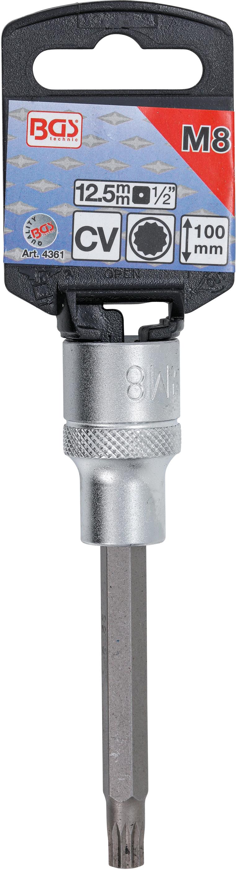 BGS Douille à embouts | longueur 100 mm | 12,5 mm (1/2