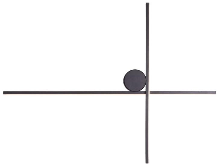 Kinkiet ścienny Arne czarny LED 10W 3000K 650lm wym: 45 x 60 x 7,2 cm aluminium IP44 Maxlight