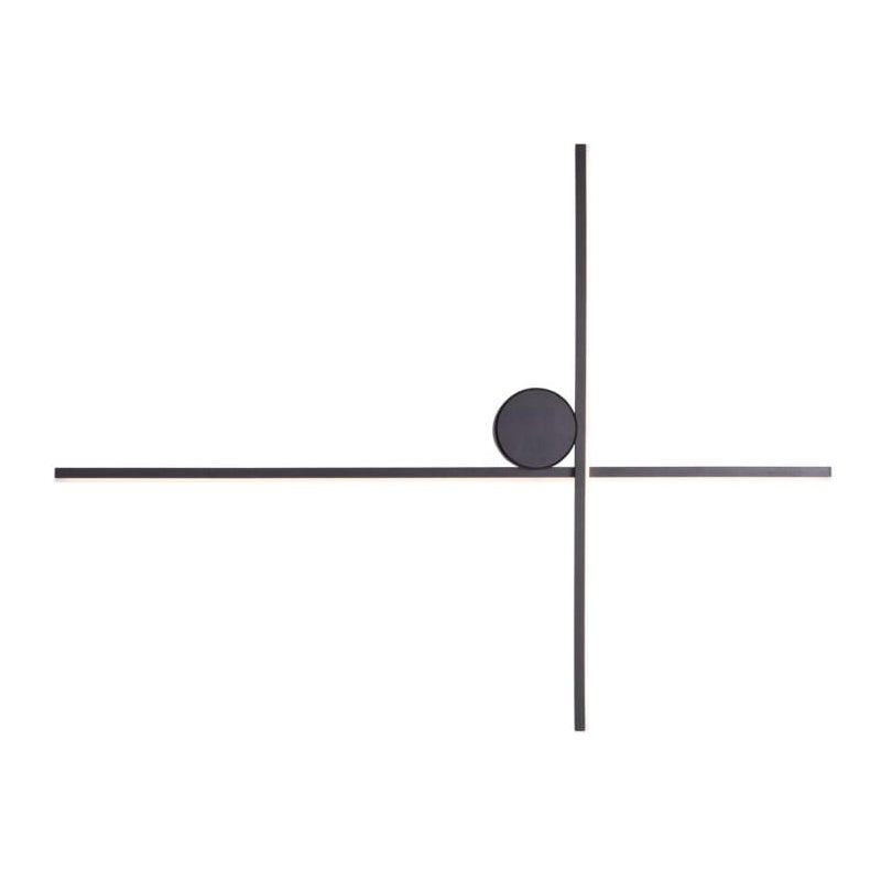 Kinkiet ścienny Arne czarny LED 10W 3000K 650lm wym: 45 x 60 x 7,2 cm aluminium IP44 Maxlight