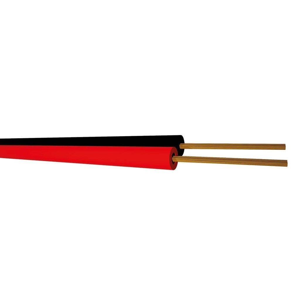 Rouleau de câble parallèle AUDIO rouge et noir 2x0.75mm 100 mètres GSC ...