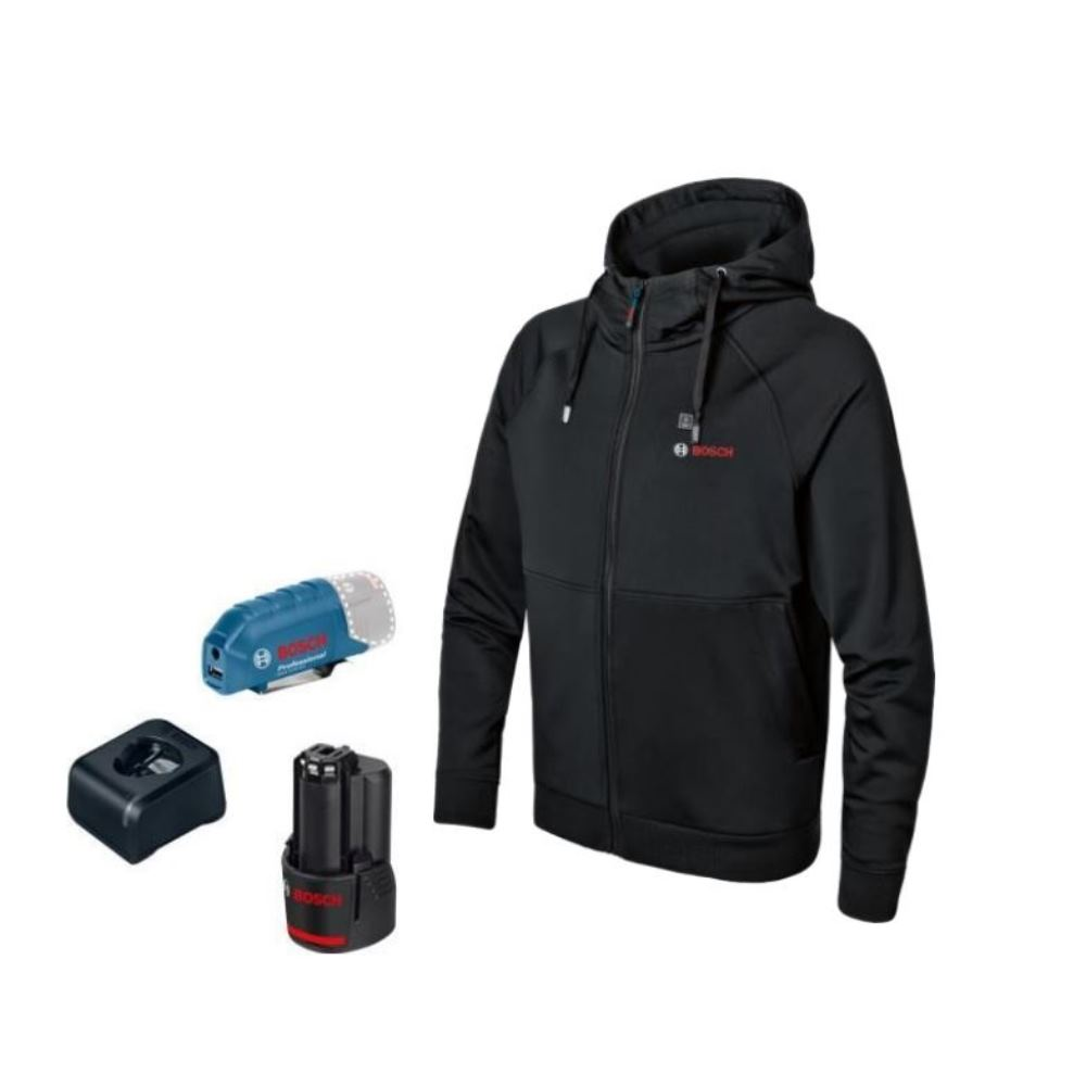 Bosch Professional 06188000GD Sweat à capuche chauffant Taille du vêtement: L noir - 6