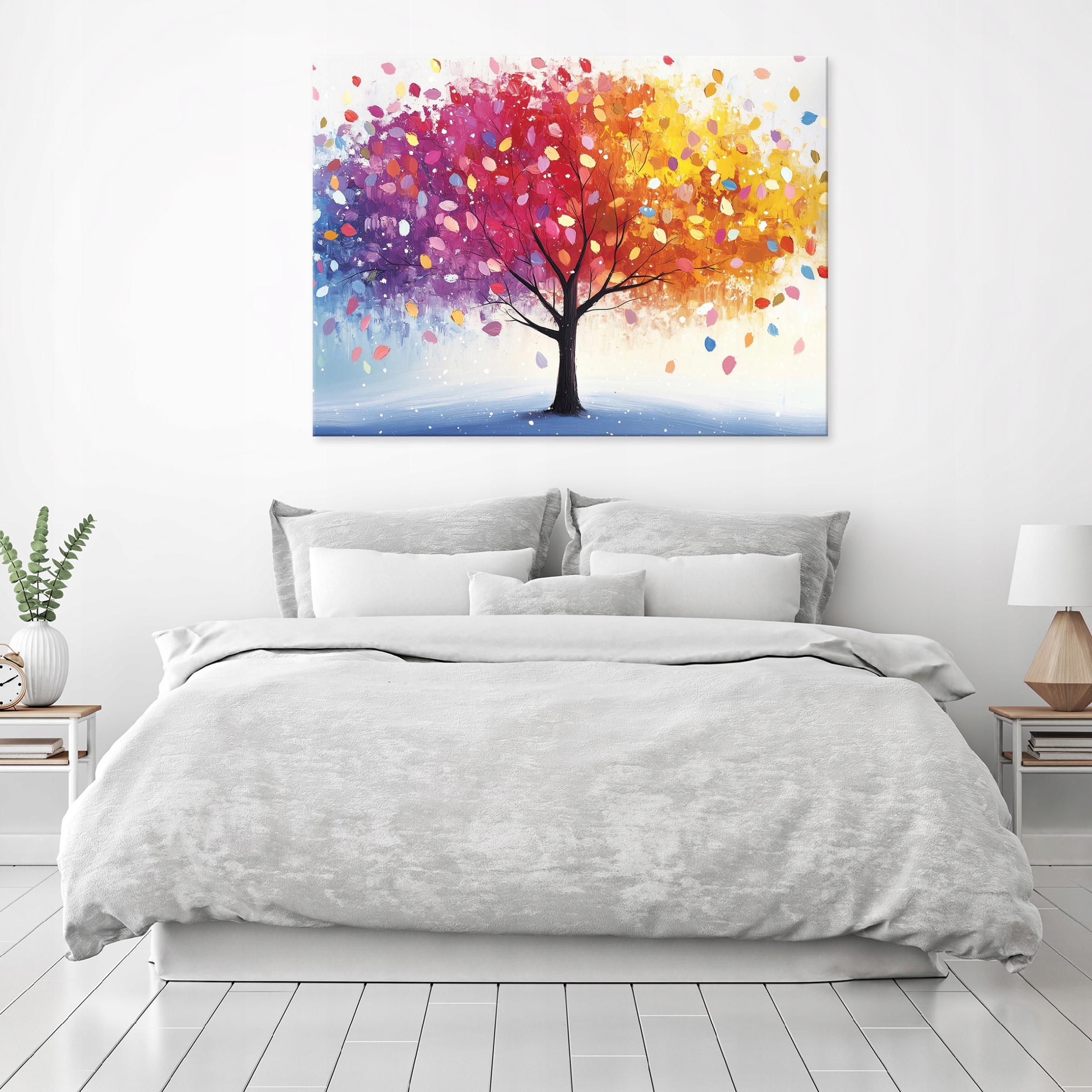 Impression sur Toile Abstrait Arbre Moderne 100x75 cm XXL Tableau Décoration Deco Murale Intissée pour Salon Chambre Cuisine - 2