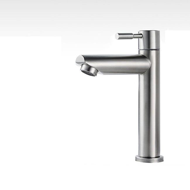 Jednoczęściowa bateria łazienkowa, bateria umywalkowa tylko do zimnej wody, trwała, chromowana miedź, do mycia rąk