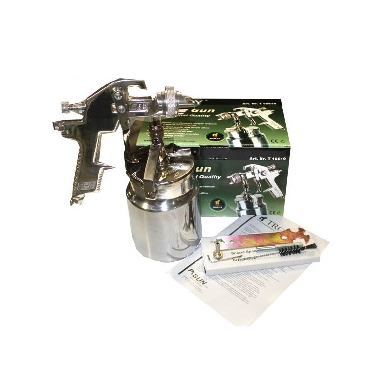 Pistol de vopsit cu aer comprimat alimentare prin suctiune Troy 18619, 1000 ml, O1.8 mm
