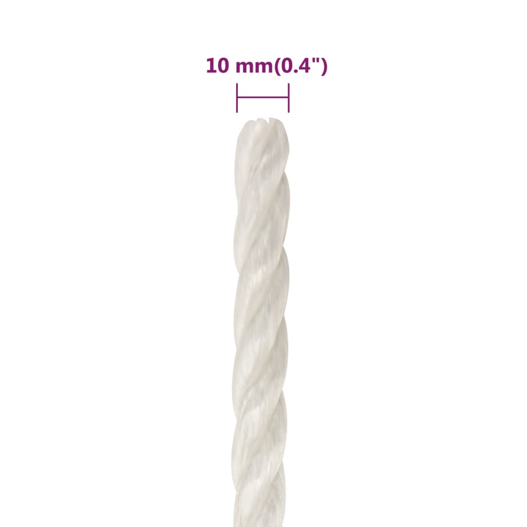 Corda | Cordão de trabalho 10 mm 100 m polipropileno branco CFW20986 - 6