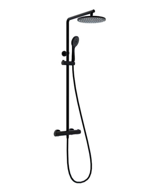 Colonna doccia termostatica tonda nero opaco Ponsi BNCOLKRTRM0001 - Nero opaco