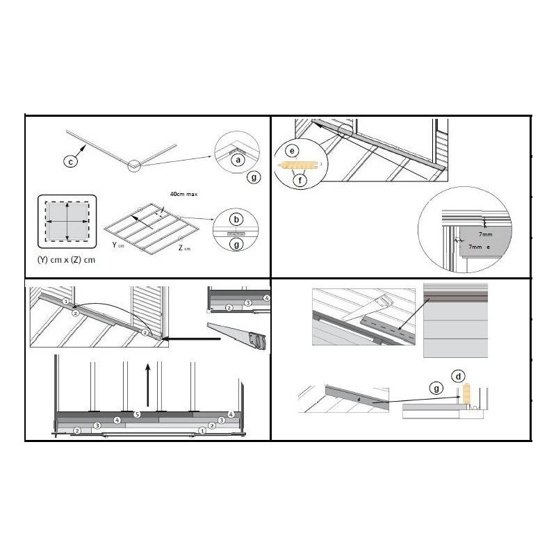 Plancher universel pour abris de jardin - 18 mm - paquet de 3 m2 - Traité - POD05 - ALTANKA - 7