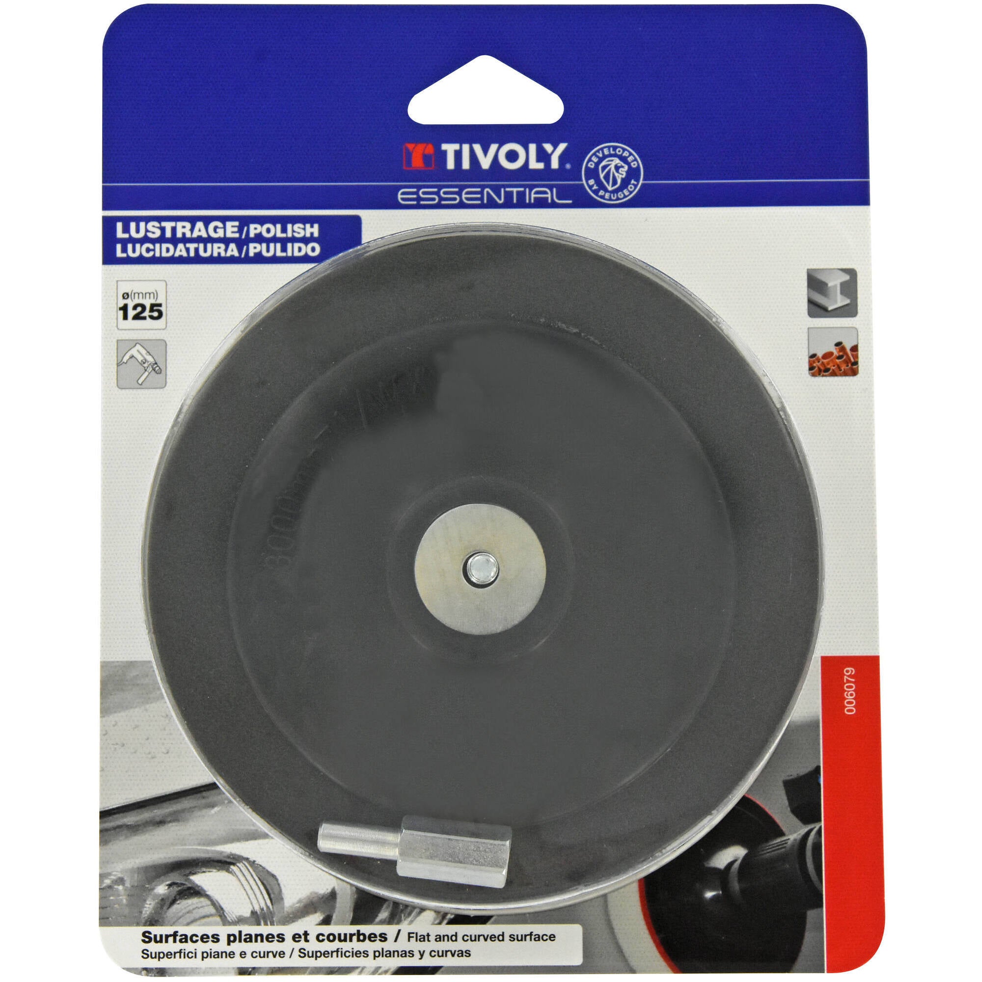 Tivoly • TAMBOUR DE POLISSAGE base auto-agrippante Ø125mm - 2