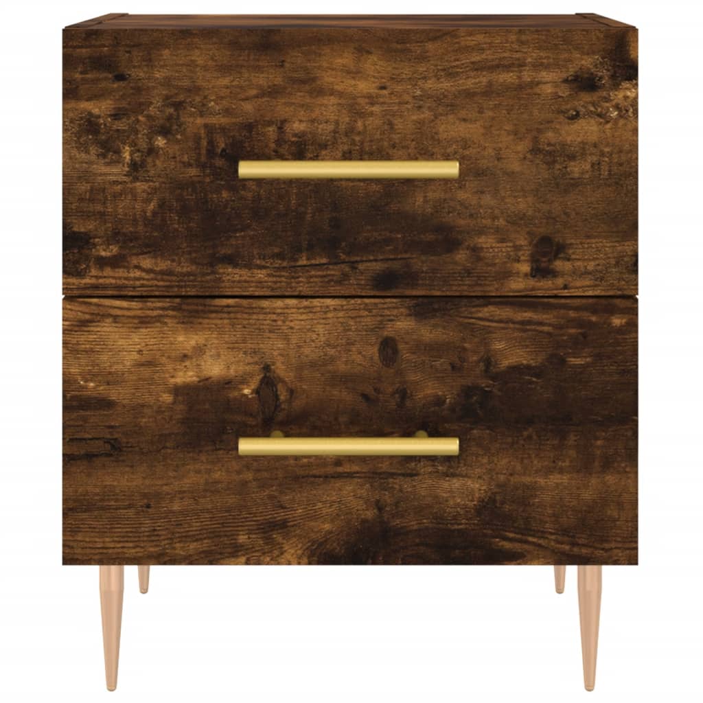 Lot de 2 Tables de chevet，Table d'appoint, Table de nuit pour Salon Chambre chêne fumé 40x35x47,5cm bois d’ingénierie146953 - 6