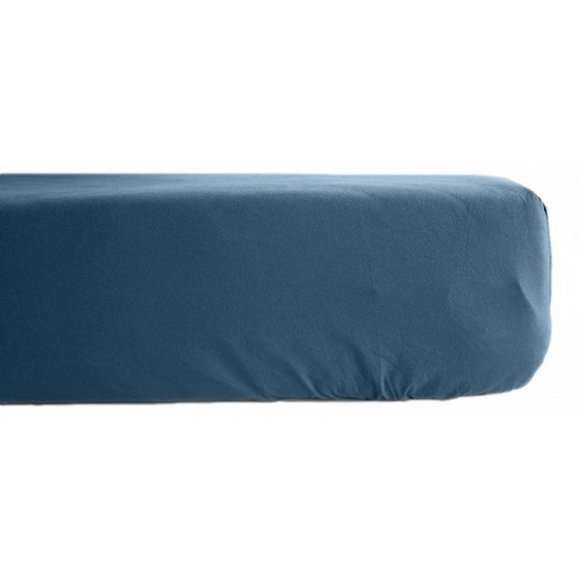 Drap housse percale pur coton peigné longues fibres 80 fils/cm² avec bonnet de 35 cm Vent du sud