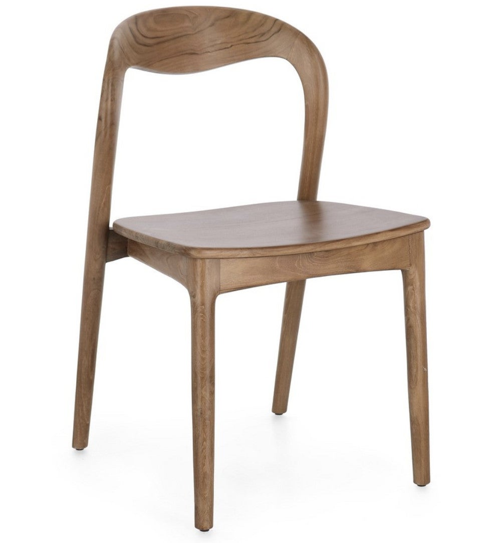 Lot de 2 chaises en bois de Teck – Modèle Kiley-Naturel | Leroy Merlin