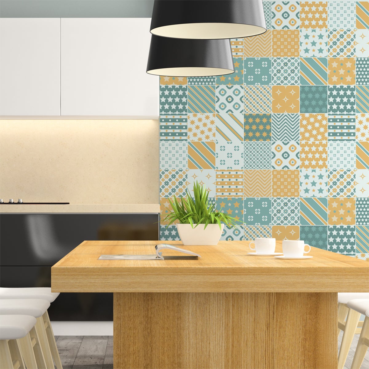 Sticker Mural Carrelage adhésif Cuisine Salle de Bain - 30 STICKERS ...