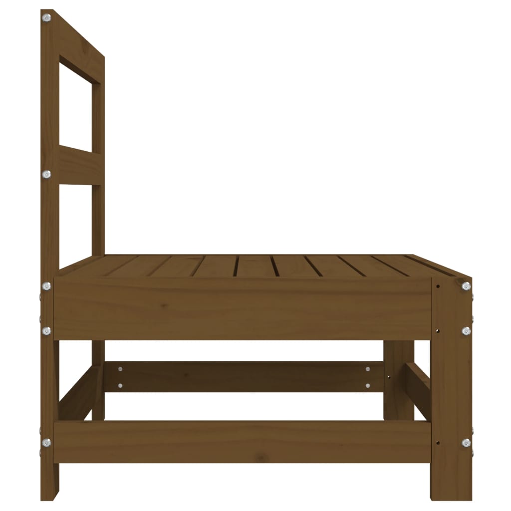 2 pz Divani Centrali da Giardino，Divano per esterno，Sofà Miele in Legno Massello di Pino CFW20097 - 5