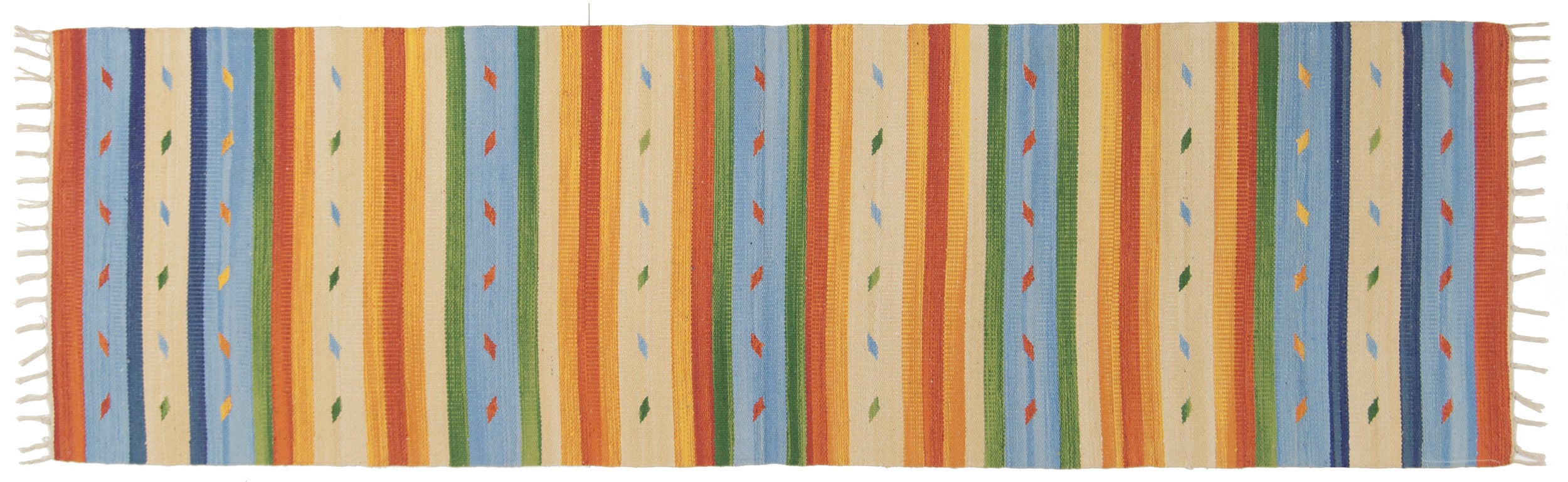 Oryginalny, nowoczesny kilim indyjski, ręcznie robiony, 200x60 cm
