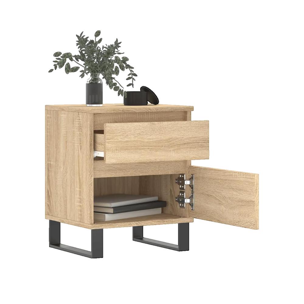 Stoliki nocne VidaXL 2 sztuki klasyczny design trwały drewno inżynieryjne