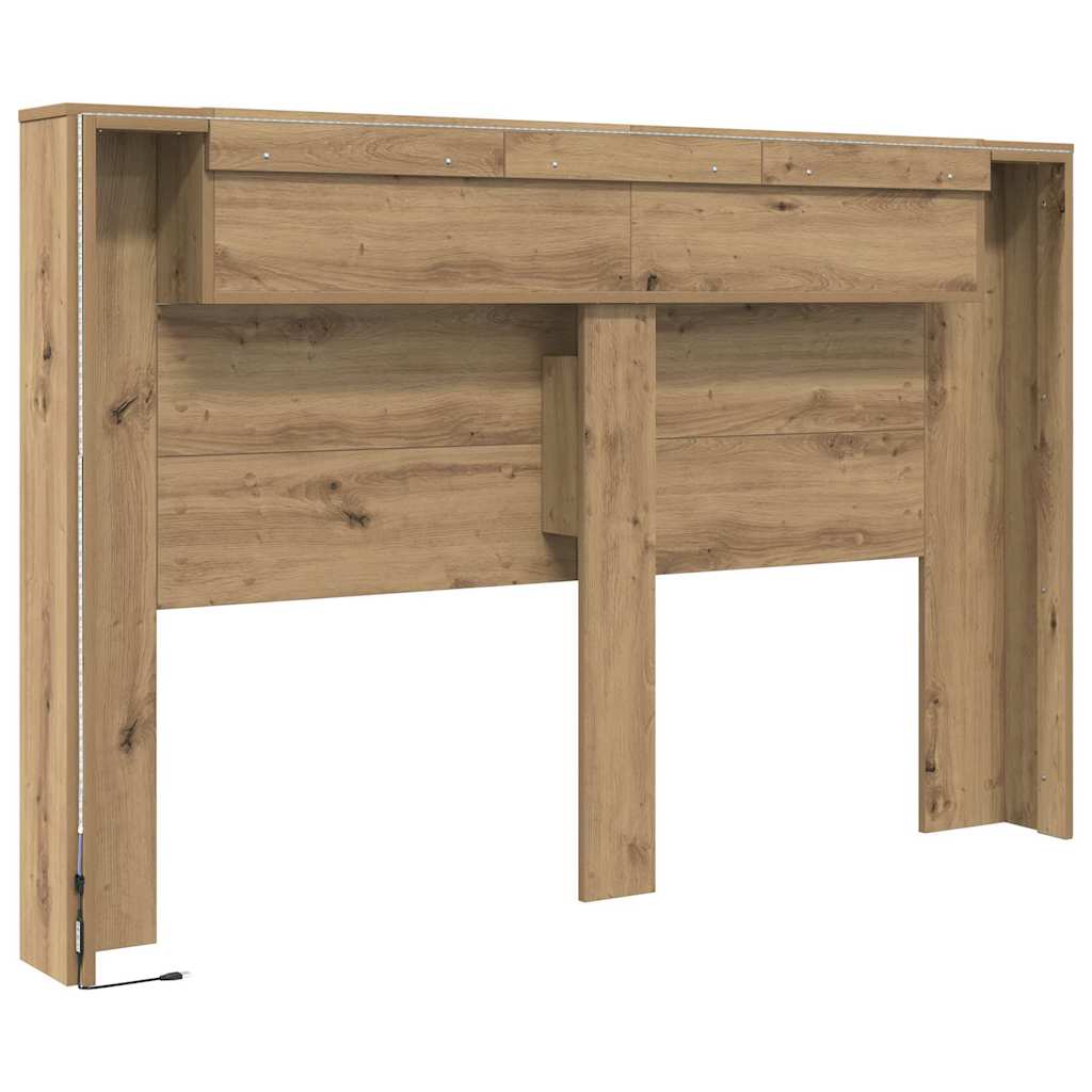 Testata del letto rovere artigianale Legno multistrato vidaXL - 7