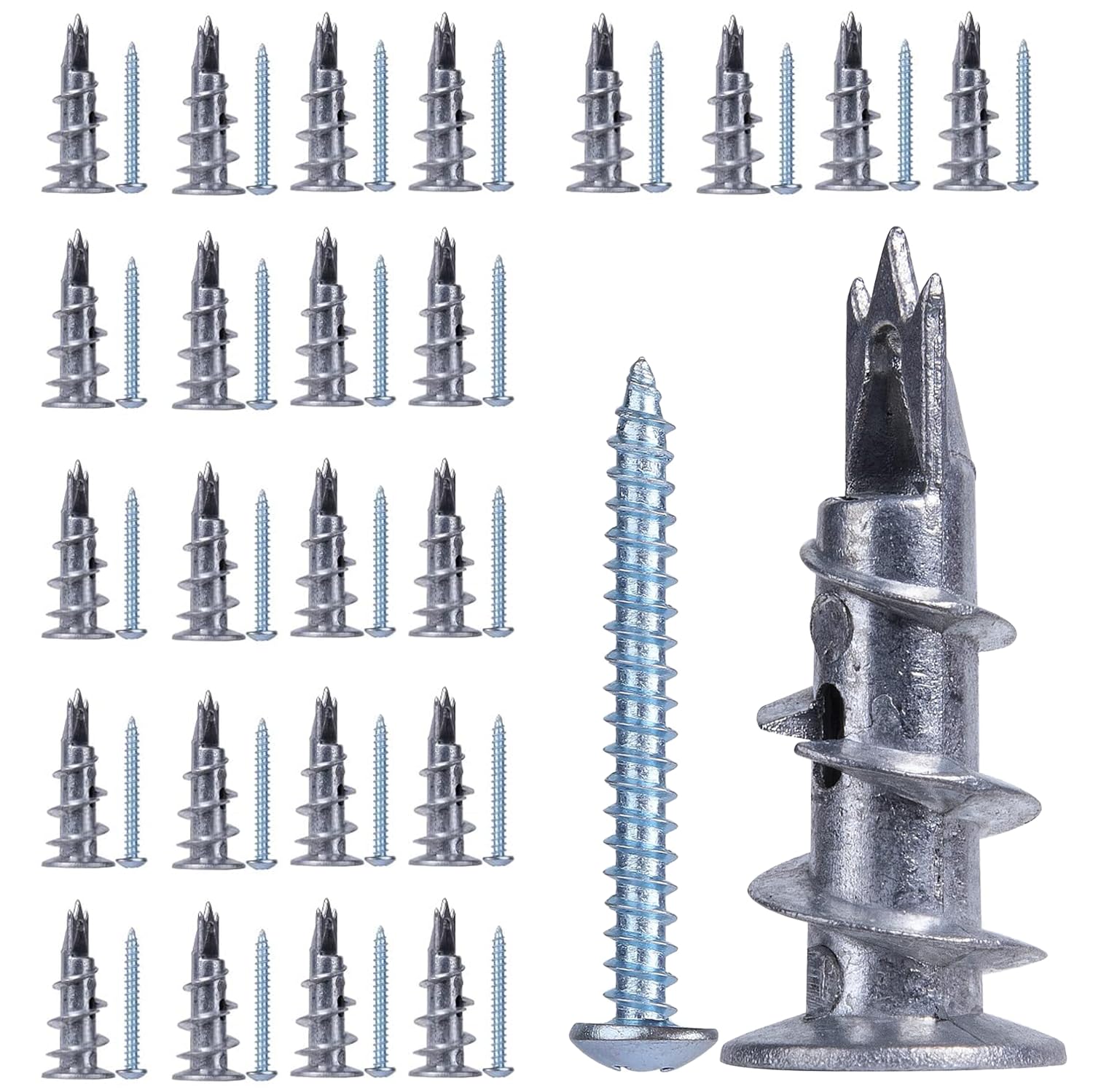 20 Pièces Cheville Placo Métal, Pour Fixation Béton Pierre Brique — free download