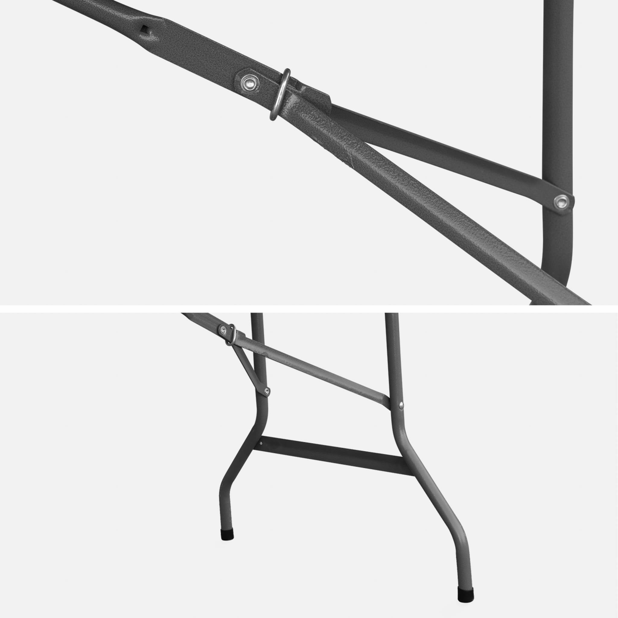 Lot de 2 tables de réception. pliables 180cm. table pliante avec poignée de transport. table de camping 2 TABLES FIESTA - 9