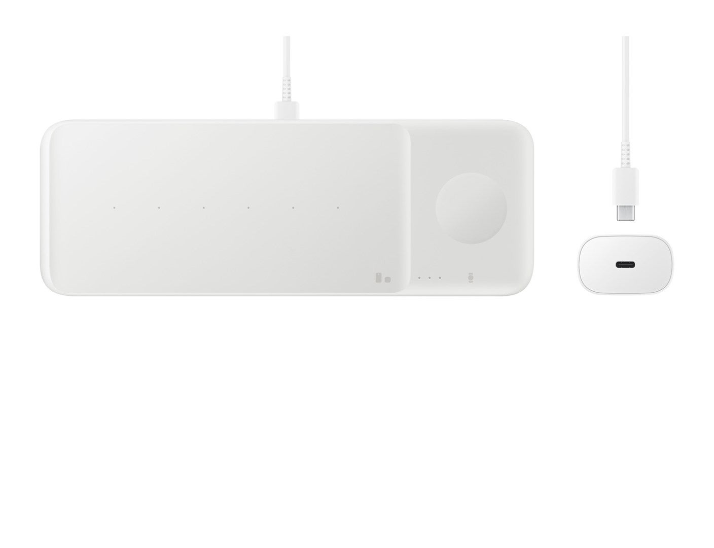 Station de chargement SAMSUNG Trio USB-C + chargeur secteur Blanc - 7