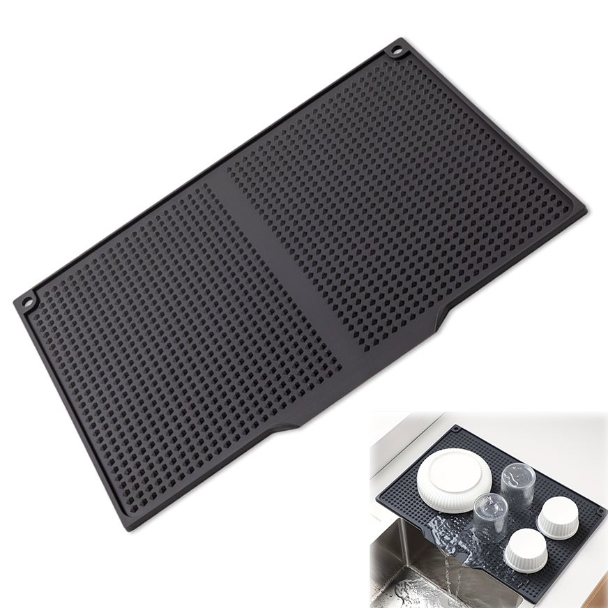 45 × 30 cm silikonowa izolowana mata do ociekacza kuchennego ｜ antypoślizgowa i wodoodporna ｜ składana i łatwa do przechowywania