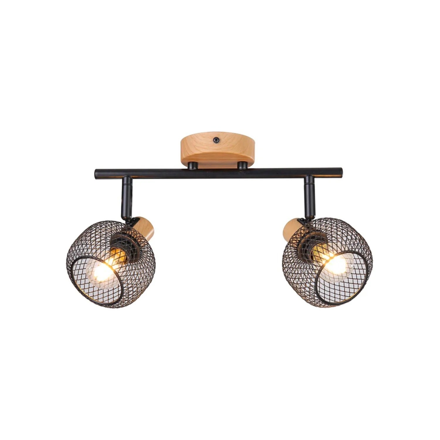 Reflektor sufitowy Spot Grendel buk czarny matowy 2xE14x12W wym: 14,5 x 32 x 14,5 cm IP20 Rabalux