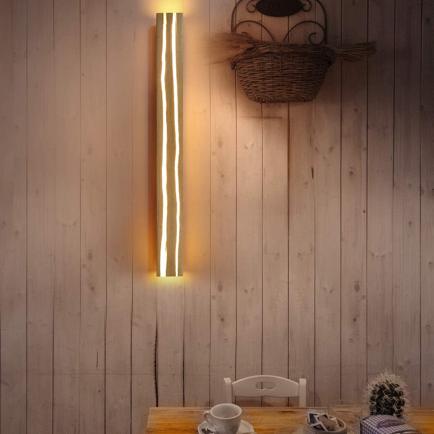 Applique Murale Intérieure, 16W Lampe Murale LED, Lumière Chaude 3000K Luminaires Interieur Pour Chambre Salon Couloir Escalier 45cm 99022808