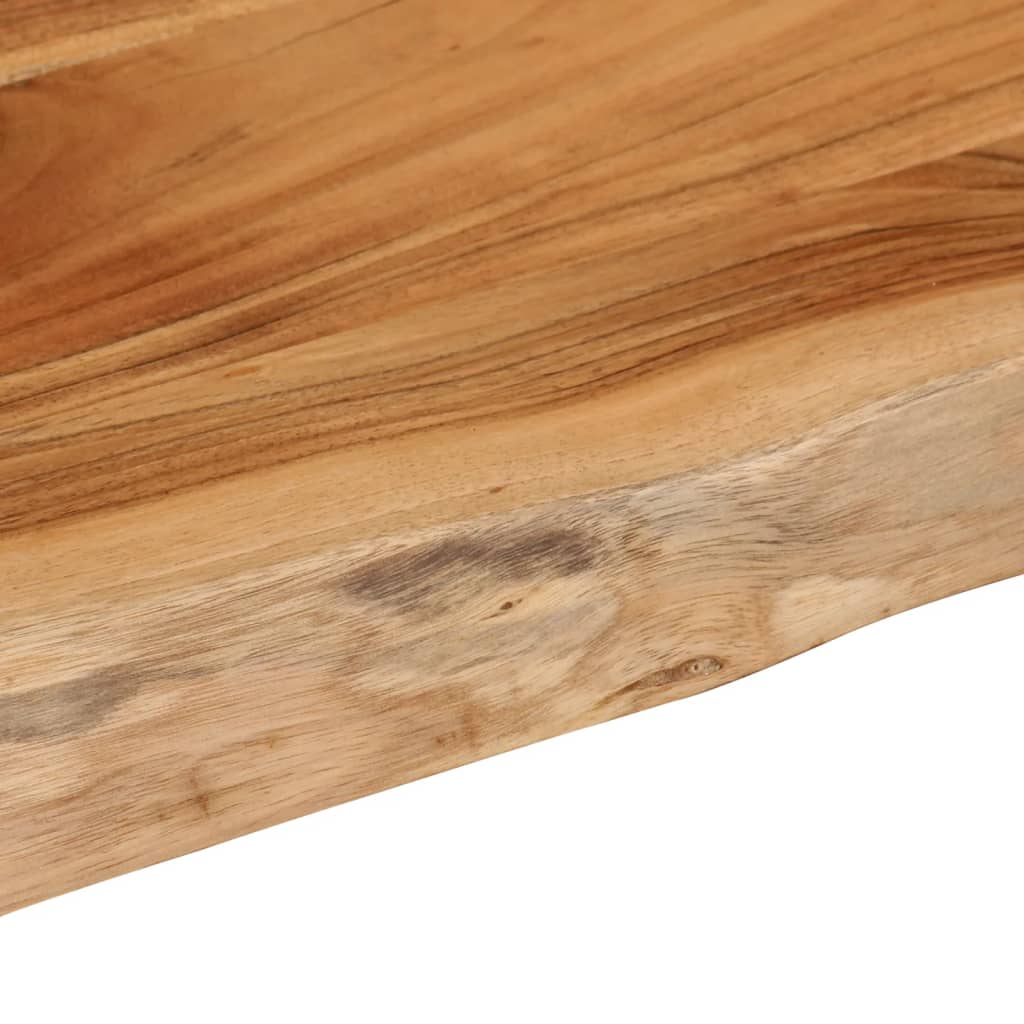 Étagère murale | Étagère flottante | Étagère suspendue rectangulaire massif acacia bordure assortie CFW720673 - 6