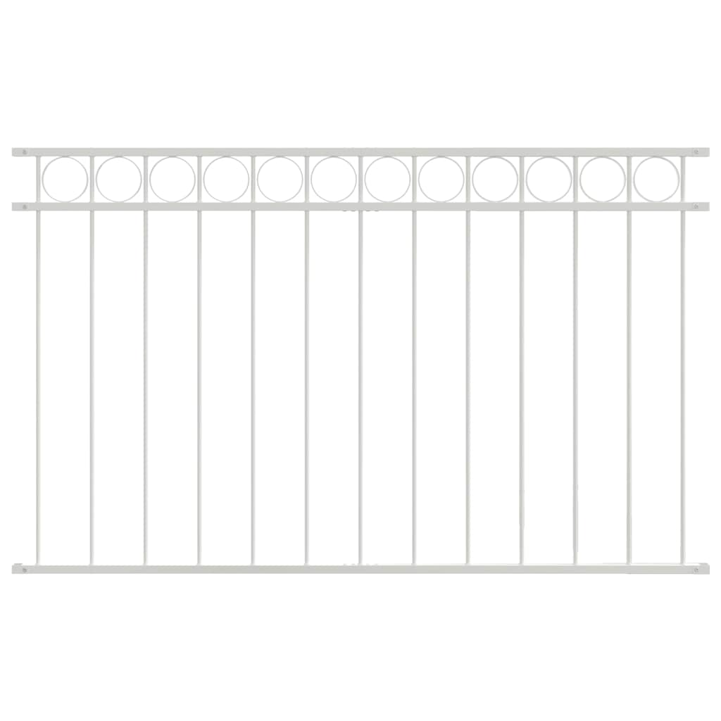 Elemento Recinzione ASSEN Bianco 170 x 100 cm Acciaio vidaXL - 2