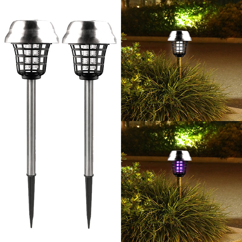 Zestaw 2 zewnętrznych lamp solarnych przeciw komarom, wodoodporna lampa ogrodowa do domu, 39 x 9,5 cm
