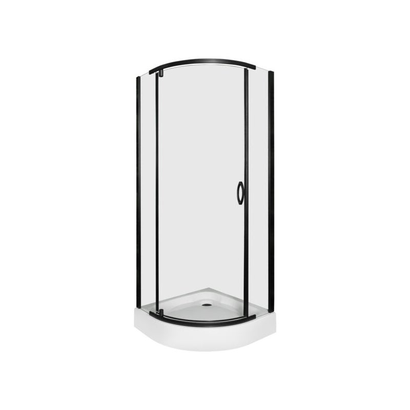 Kabina prysznicowa z brodzikiem Splash 90 BLACK czarny profil szkło 6 mm KERRA