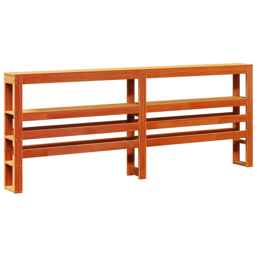 Cadre de lit sans matelas cire marron 180 x 200 cm bois de pin massif - 7