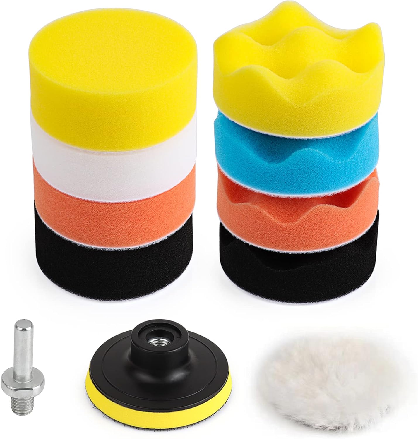 11Pièces 80mm Polissage Pad Éponge De Polissage Éponge Polir Kit