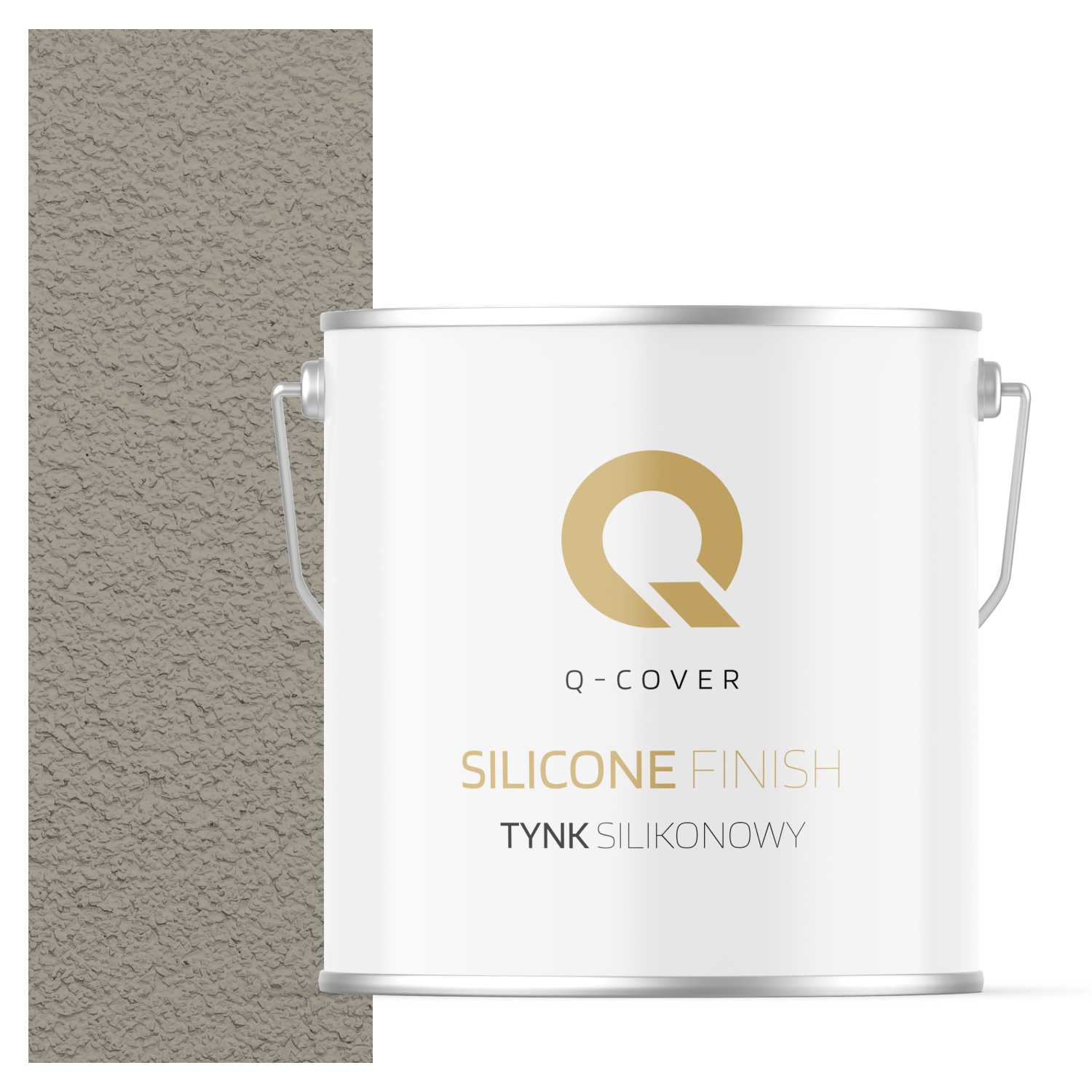 Tynk Silikonowy Elewacyjny Baranek 1.00mm Q-Cover Szary ciepły F293 7KG