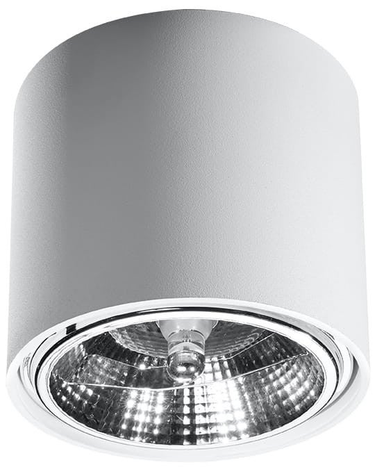 Reflektor sufitowy spot natynkowy Tiube okrągły biały 1xGU10x40W wym: 12 x 12 cm metal Sollux Lighting