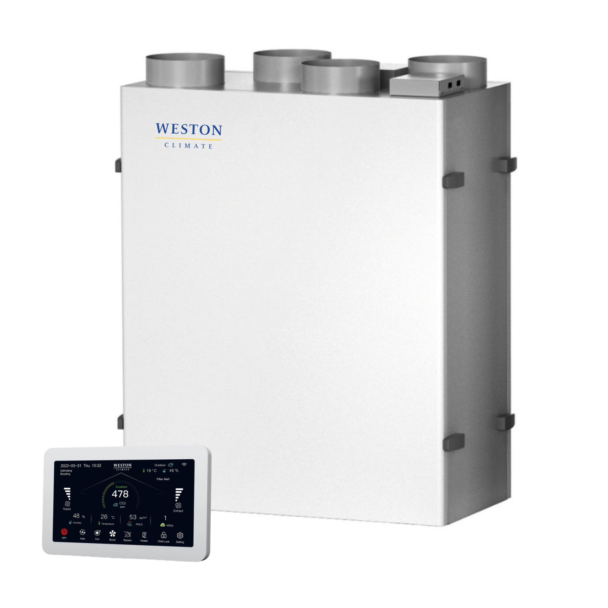 Unidad de ventilación con recuperación de calor Weston Climate serie ...