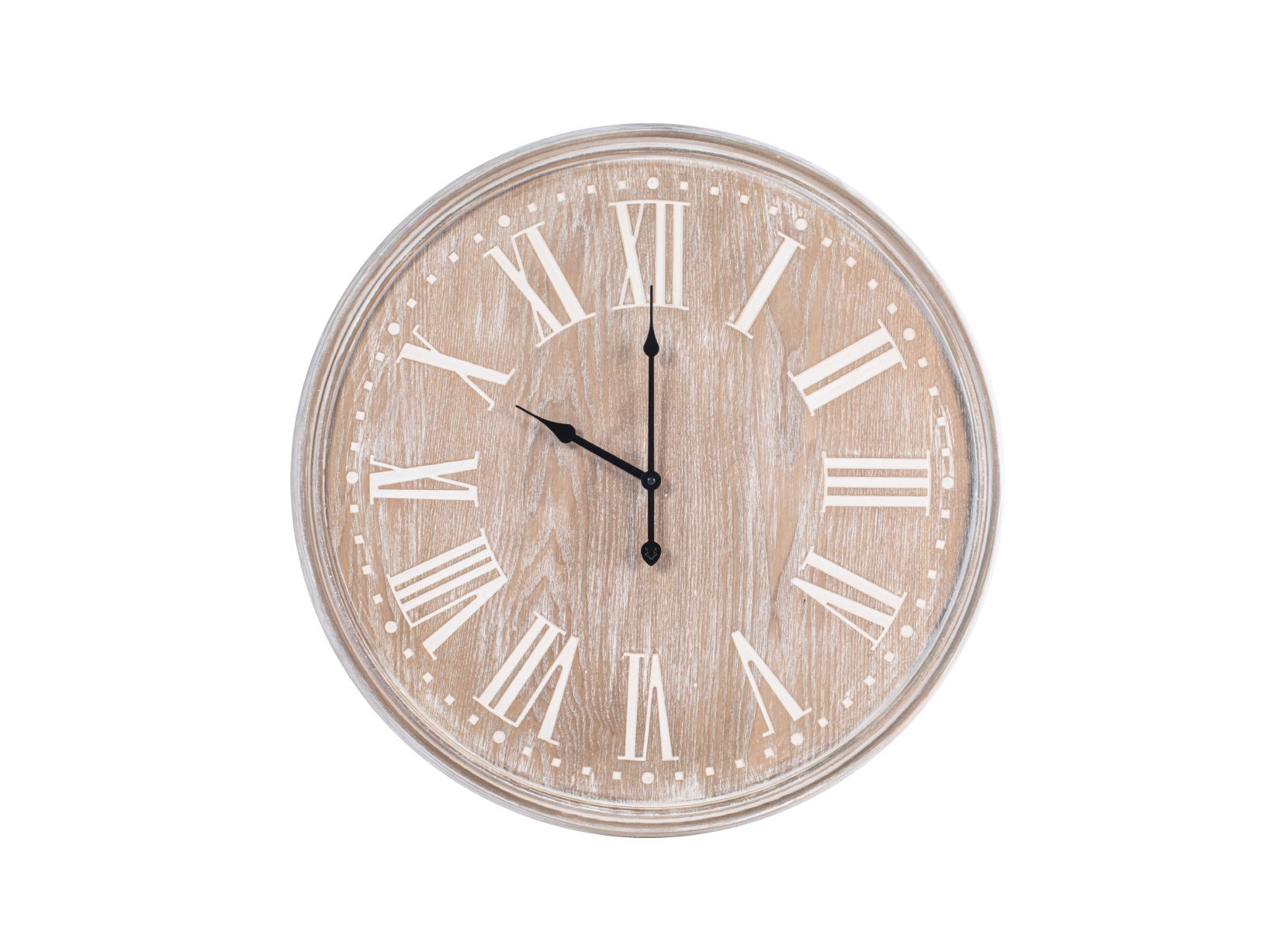 Horloge Murale à Cadre En Rotin Tissé à La Main - Rotin Chic