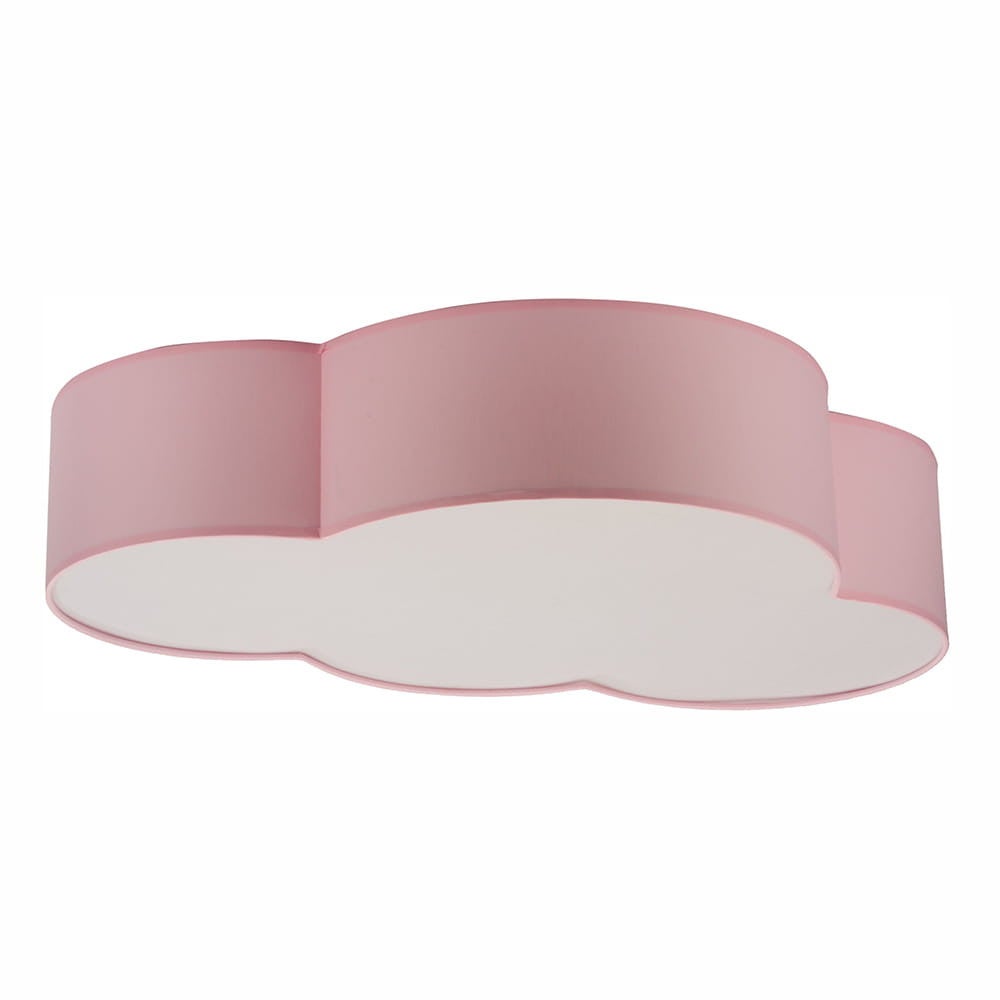Plafon Cloud niestandardowy biało-różowy 4xE27x15W wym: 13 x 62 cm IP20 tkanina TK Lighting