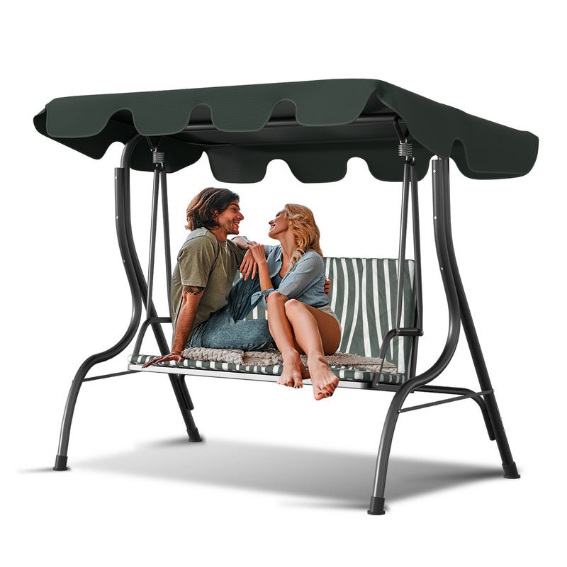 Tetto Di Ricambio Per Dondolo Da Giardino Hollywood - Verde, Impermeabile, 210x145 Cm, Tessuto Oxford 600D - Foto 12