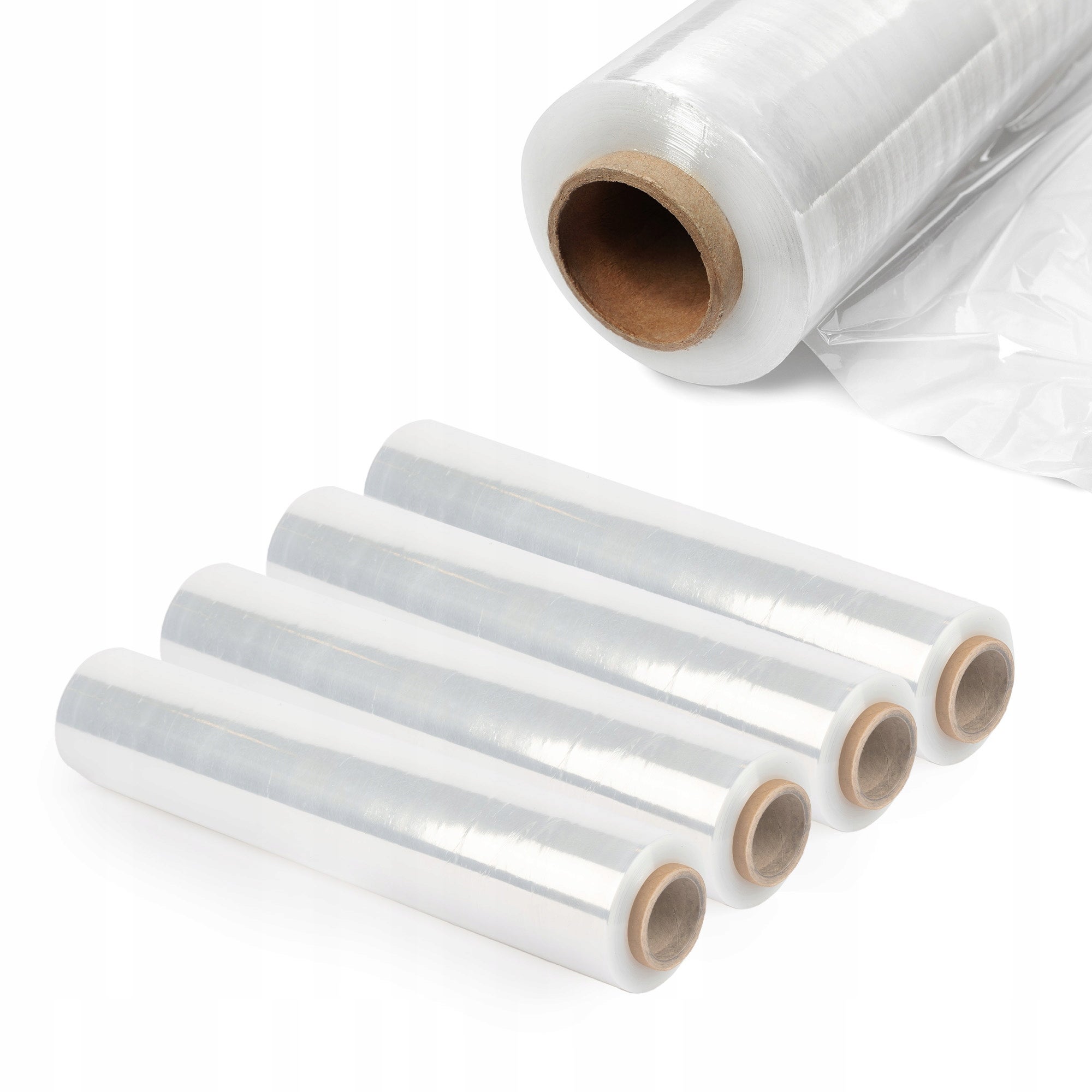 FOLIA STRETCH XL STRECZ 2,5kg TRANSPARENT MOCNA KRYJĄCA ROLKA BEZBARWNA 4x