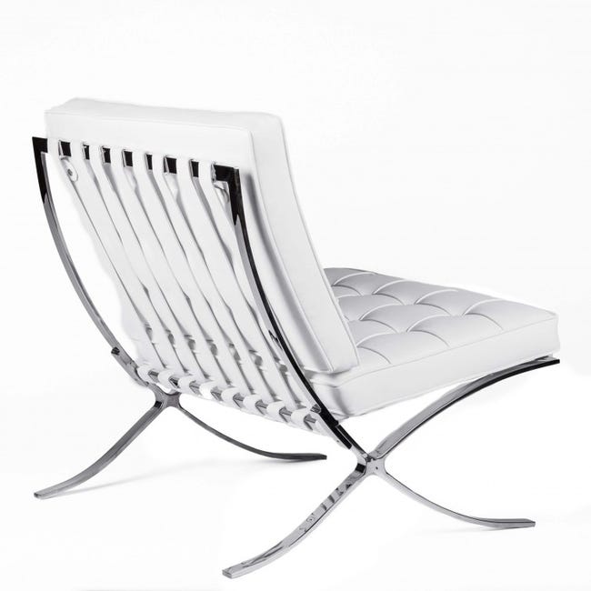 Fauteuil Lounge Capitonné Confortable 'Capiton' Simili Cuir Blanc Pieds Chrome Salon Salle D Attente C2x41408736 Fauteuil Lounge Capitonné Confortable 'Capiton' Simili Cuir Blanc Pieds Chrome Salon Salle D Attente C2x41408736