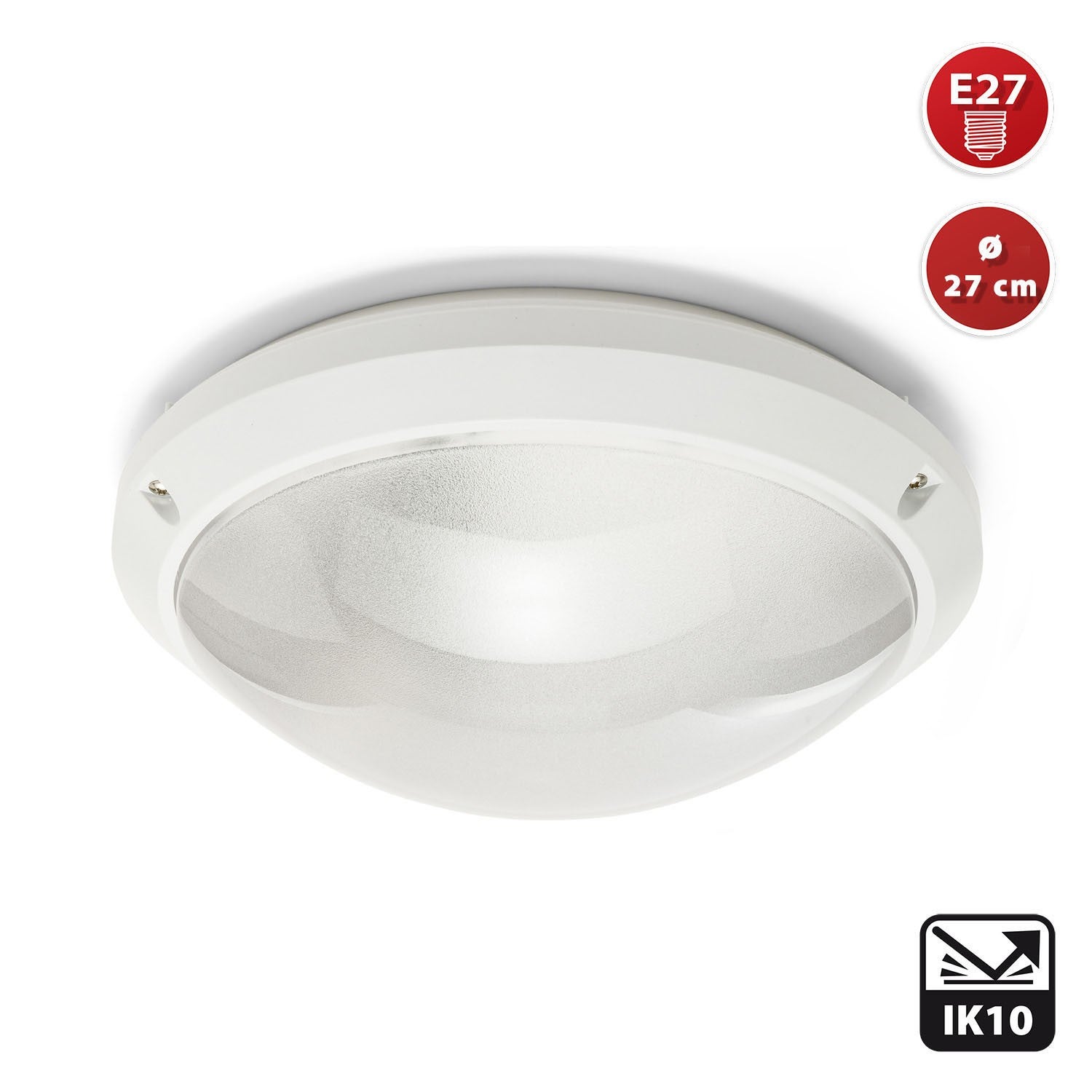 Plafoniera Rotonda Parete (Lucia El) In Resina IP66 - Fumagalli Bianco - Foto 3