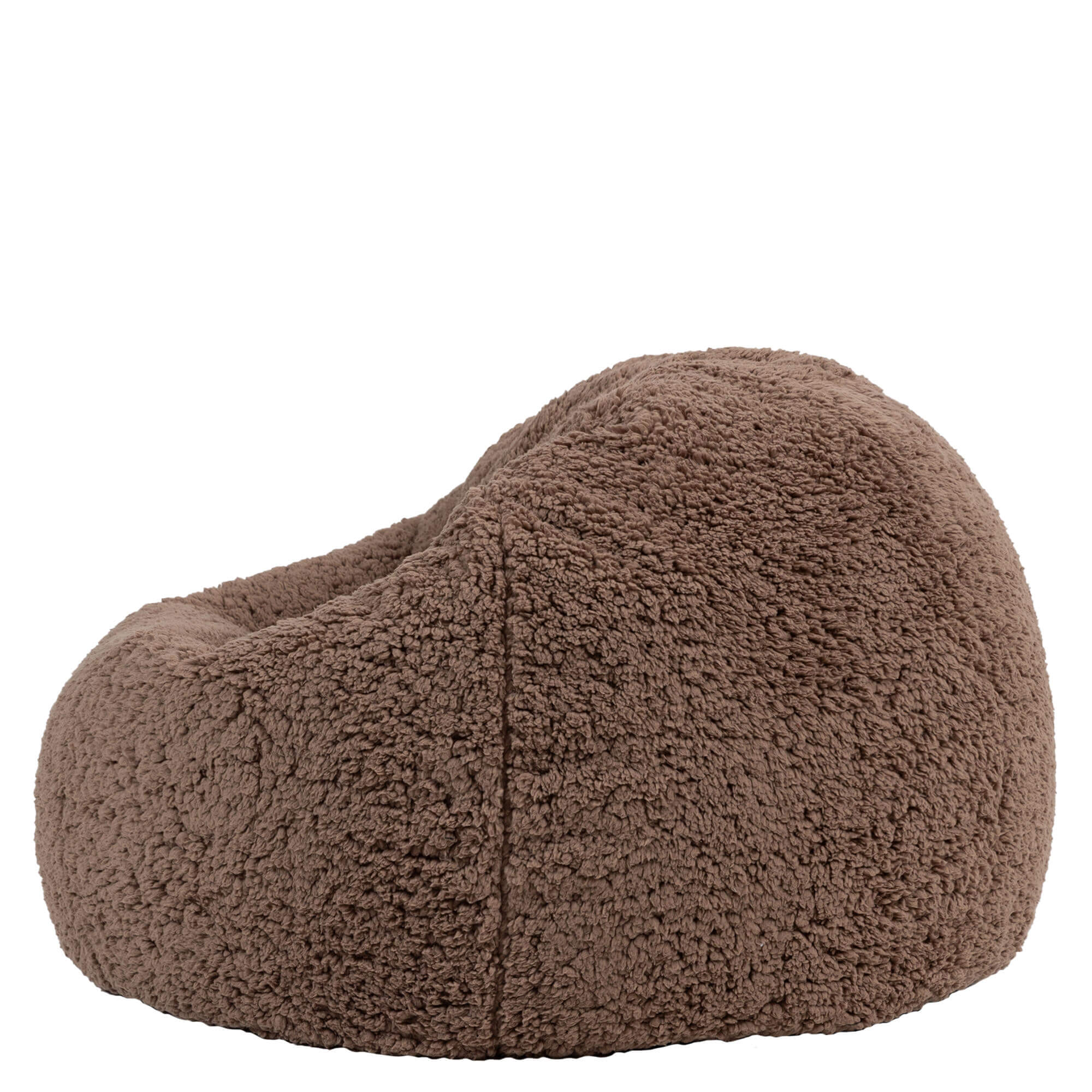 Pouf fauteuilclassique large enfant Icon en polaire brun moka, chambre, salon, 80x80cm Oeko-Tex® - 4